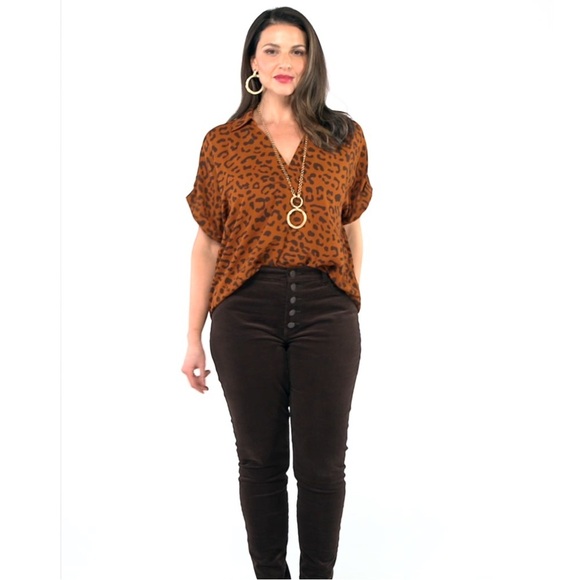 Cabi cheetah print Replay top Size M - Picture 1 of 9